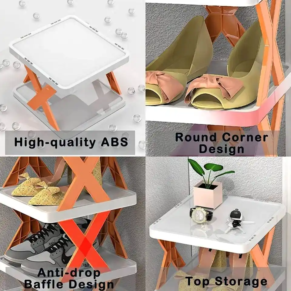Multifunctional 5 layer shoe rack