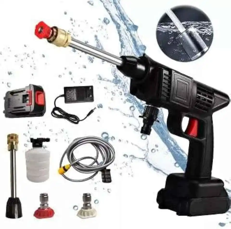 RECHARGEABLE CORDLESS HIGH PRESSURE CAR WASHER GUN