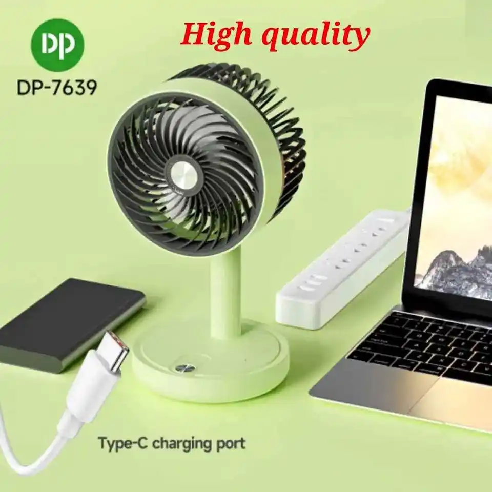 DP 7639 Model Rechargble Portable Table Fan