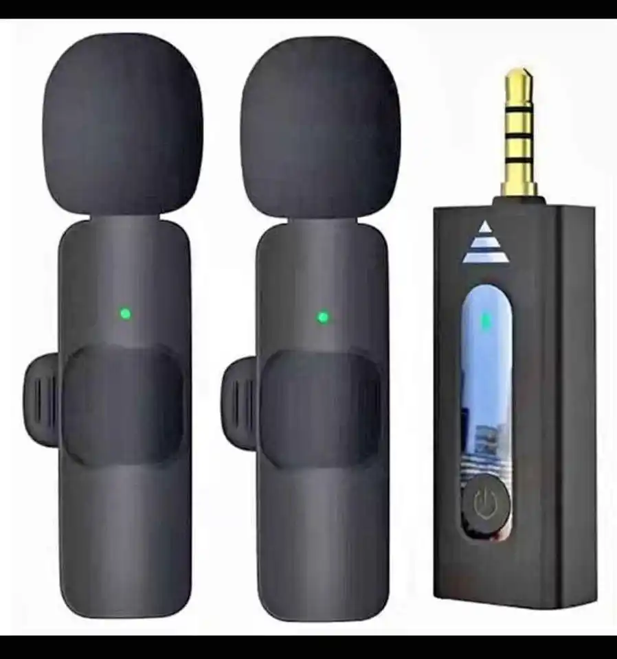 K35 dual wireless microphone 100% authentic for smartphone, DSLR Camera,And Speakers